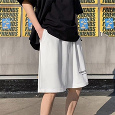 2025新款潮流透气宽松休闲中裤子纯色运动五分裤男DK919，男装休闲裤，星座1108-1