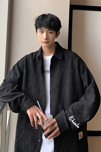 港风花型长袖衬衫男大码情侣风衬衫男长袖衬衣男CCS8734P45图片