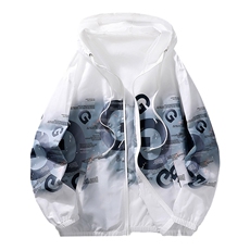 2025新款夹克男女潮牌ins宽松情侣渐变防晒衣外套潮A438-08-P30，男装防晒衣，电商A438