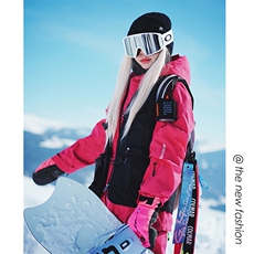 2024春户外潮牌防水登山服男女同款加绒保暖连帽滑雪服HF93-P185，男装棉衣，电商A001