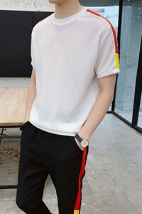 2021夏季短袖t恤长裤韩版潮流一套衣服休闲男装帅气套装DS140T图片