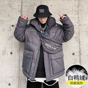 克莱因蓝羽绒服男大鹅绒面包服情侣短款外套 AW3112 P378 限428图片