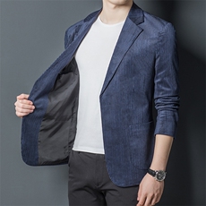 CAD107004钱塘2020-2春秋季薄款休闲时尚中青年男士西服P170，男装西服，钱塘207-2