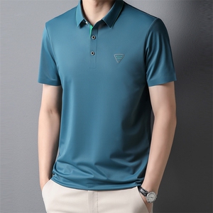 夏季男士高品质POLO衫2023新款休闲商务短袖T恤翻领纯色上衣P58图片