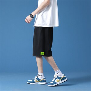 男士休闲运动裤子韩版潮流宽松直筒短裤ins潮夏A161-2-D908-P35图片