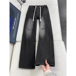 B221 美式ins高街暗黑结构宽松直筒牛仔裤 LK25562-特P38控68图片