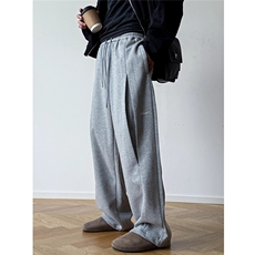 美式弯刀阔腿裤男士春秋2026新款高腰休闲宽松直筒拖地裤XS103，男装休闲裤，星座208-5