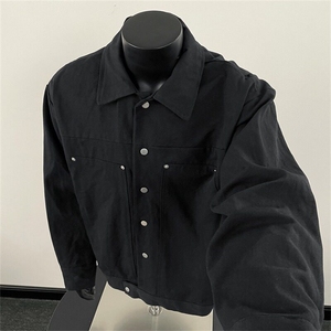 春新款美式夹克外套男宽Cleanfit工装柳钉高街上衣潮牌W6435-P89图片