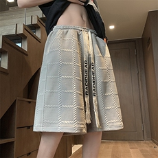 夏高街篮球华夫格短裤男肌理美式宽松休闲五分裤XZ514-2-1523-P38，男装牛仔裤，星座514-2(原B239)