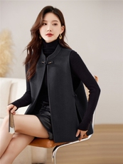 2025年秋季新款双面羊绒大衣时尚气质洋气百搭背心，女装双面呢大衣，媚琳依坊