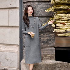 2025年冬季新款订珠毛衣两件套毛衣连衣裙，女装针织衫/毛衣，乐吉娜