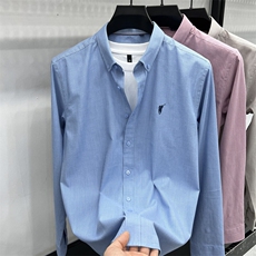 FN24611长袖衬衫2025春季新款男士衬衣小马标保罗标轻奢，男装衬衫，钱塘207-1