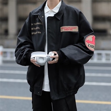 美拉德穿搭复古刺绣皮衣PU皮外套男女同款秋冬季2023宽松W6703，男装夹克，星座1116A-1（原606A）