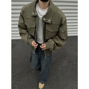 黑墙春装飞行服冲锋衣夹克短款外套男装25春季拉链衫上衣S380特78图片