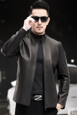 WL2025秋冬新款男士山羊皮真皮夹克韩版修身皮衣机车外套P780，男装夹克，电商B360A（原721A）