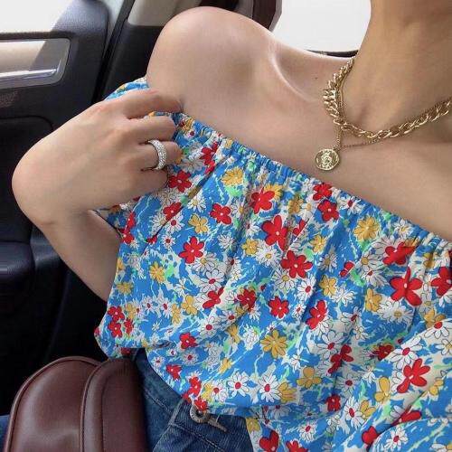 夏季碎花小衫，女装，MAN YU 蔓羽