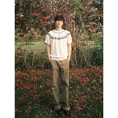费尔岛风短袖针织衫女夏季新款宽松显瘦情侣t恤半袖oversize上衣，男装T恤，四季星座505