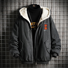 NM53093-P140牛仔外套男大码加厚加绒棉衣男羊羔毛棉服男，男装棉衣，电商A040A