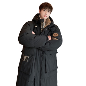 羽绒服男冬季新款港风宽松中长款白鸭绒外套YR906-P170(现货图片