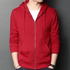 F6068钱塘2020-1春秋纯色长袖T恤男士休闲百搭连帽卫衣开衫P66，男装T恤，钱塘207-1