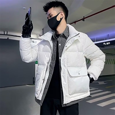 秋外套男立领韩版潮流高级感夹克痞帅炸街简约拼色棉衣TT607P88，男装夹克，星座1013-5