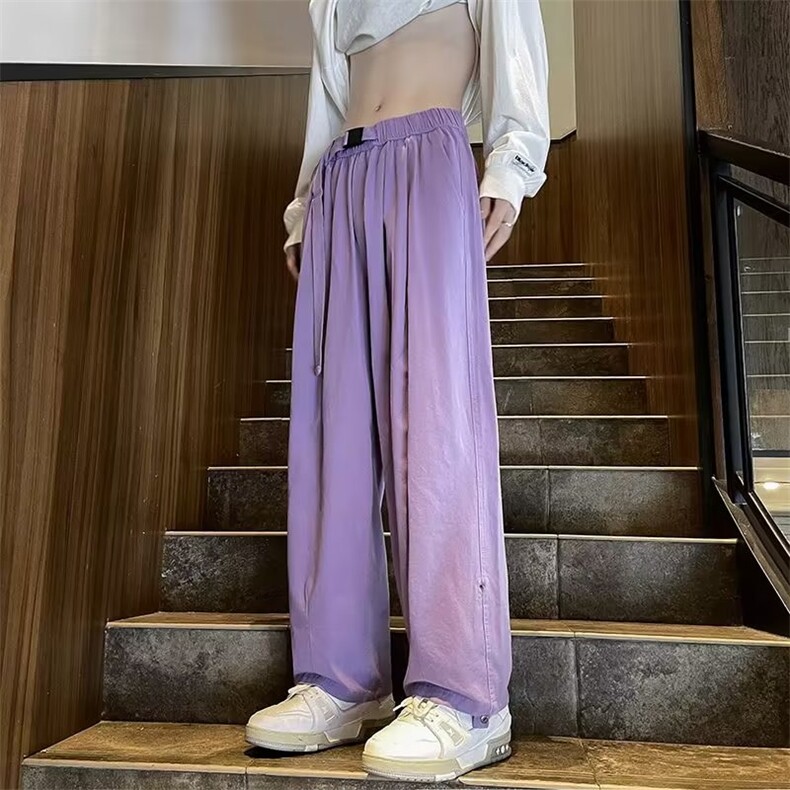 休闲裤男款春季潮流ins痞帅直筒裤潮牌宽松搭扣卷边九分裤子,男装休闲裤,星座716-2