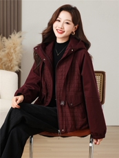 棉服女冬季大码宽松加棉加厚保暖防风外套，女装棉衣/棉服，芙芮
