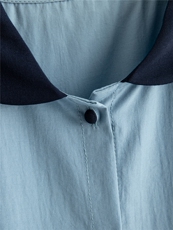 夏新新款短袖撞色收腰显瘦衬衫女，女装衬衫，水衣源