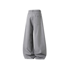 抖音品质拼接设计老钱风百搭宽松阔腿西裤B315-K26066-特p40控78，男装西裤，电商B315