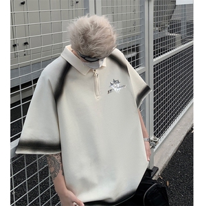 polo衫短袖t恤男 夏季宽松休闲半拉链体恤衫 XZ514-2-202485-P63图片