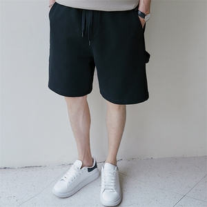 重磅短裤男夏季休闲五分裤韩版宽松运动纯棉针织5分裤子24D10-P80图片