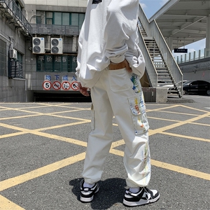 男春秋季休闲长裤彩绘休闲裤K0012P30图片