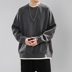 开春新款假两件卫衣男款美式外套小众设计春秋装MY02310-P58，男装卫衣，星座308B-1