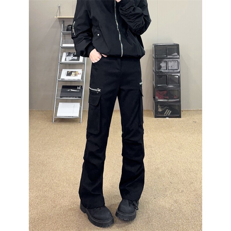 B221美式ins高街褶皱休闲弹力工装裤LK24159-P65控88,男装工装外套,电商B221