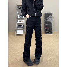 B221美式ins高街褶皱休闲弹力工装裤LK24159-P65控88，男装工装外套，电商B221