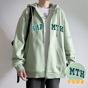 新款男百搭设计感连帽港风白墙针织外套WT3415-P60控98图片