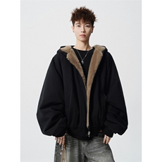 706-LK6041-P98特P现货冬季两面穿仿兔毛棉衣保暖棉服外套，男装棉衣，星座706
