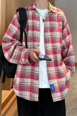 美式做旧贴布边衬衫小香风外套夹克A071-C70-P55，男装夹克，电商A071