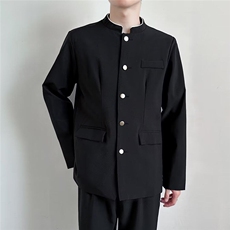 dk日系制服中山装春秋季诘襟服立领学院风西服男百搭中式西装外套，男装西服，星座601-1