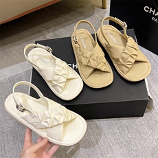 凉鞋女2023夏季新款平底踩屎感韩版百搭露趾休闲凉拖鞋，女鞋凉鞋，电商A223