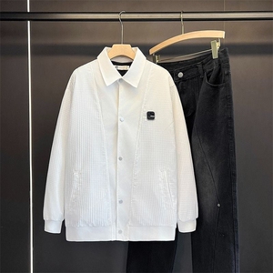 1506-1/JF-A2181/P61高级感翻领夹克男秋冬季潮牌痞帅男装外套图片