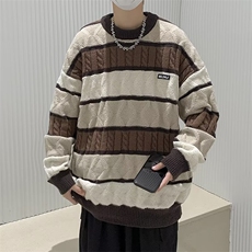 秋冬季美式复古内搭针织衫毛衣加厚宽松毛衣线衣外套男M1327-P46，男装针织衫/毛衣，星座512-2