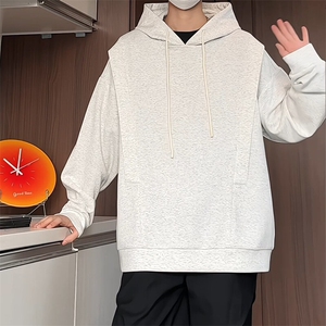WY5001/P65春装新款高品质不起球连帽个性卫衣男潮流宽松上衣外套图片