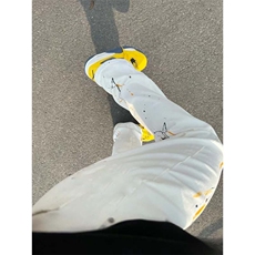 GN5101P50现货油漆涂鸦泼染牛仔裤情侣日系港风宽松直筒休闲长裤，男装牛仔裤，星座1108-5
