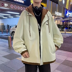 假两件外套男士秋季2023宽松夹克上衣青少年春秋款冲锋衣JX139，男装夹克，星座1116A-1（原606A）