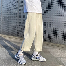 现货8色2025春夏款纯色牛仔裤中性直筒牛仔九分裤A125-8802-P35，男装牛仔裤，电商A125