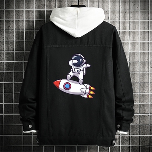 牛仔夹克男大码牛仔外套男茄克 NJ77158-P60加绒款-P75图片