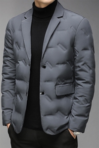 羽绒服西服商务便西上衣2023新款中年休闲西装外套HPN688063-P250图片
