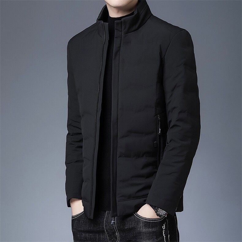 2023冬季新款男士立领加厚保暖羽绒服中年商务休闲保暖上衣外套,男装羽绒服,电商B212（原钱塘6029）