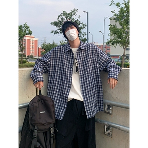 格子纹高级感复古衬衫秋季设计感休闲长袖衬衫C2267-特价P32图片